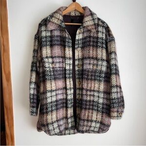 No. 6 Wilson Jacket in Stone and Lilac Check Plaid Size 1 S-M